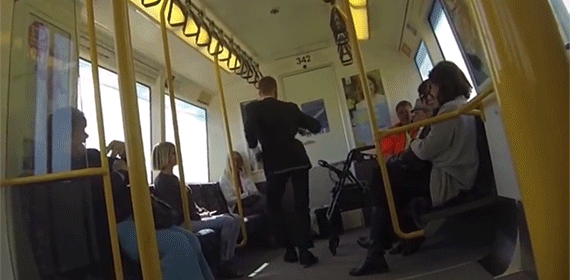 Peter Sharp Starts A Train Dance Party