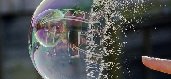 bursting a bubble