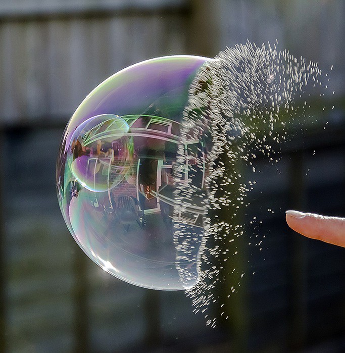 bursting a bubble