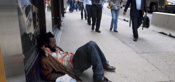 New York City. Homeless man.