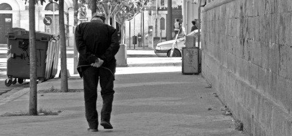 old man hunched over