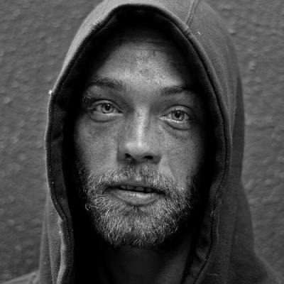 homeless man