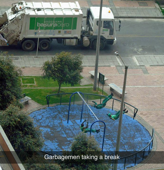 Garbagemen Taking a Break