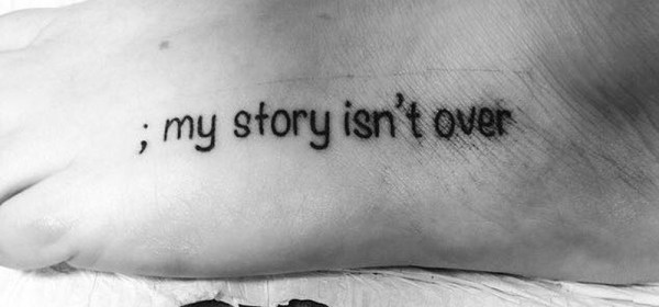 9 Beautiful Semicolon Tattoos Shared to Destigmatize Mental Health Challenges - By Laura Willard