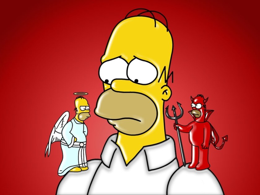 angel devil shoulder simpsons