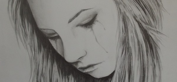 woman crying art
