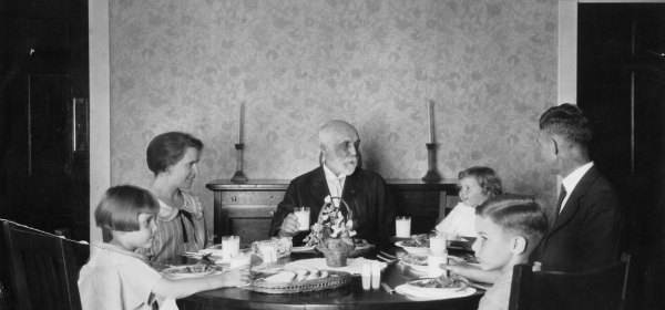 people sitting round A TABLE
