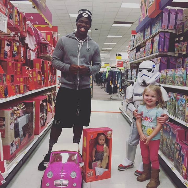 Megan Shufflebarger with Tario Fuller II and Josh Shufflebarger at Target