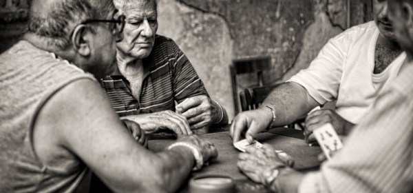 old men playing cards