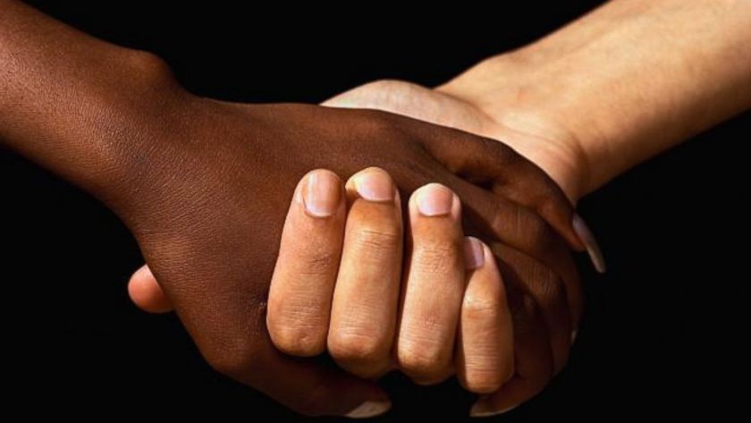 racism holding hands