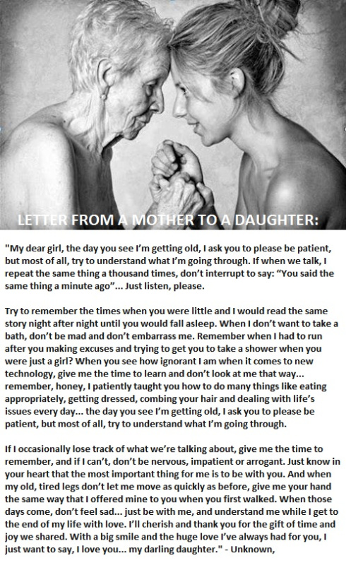 mother's letter to her daughter