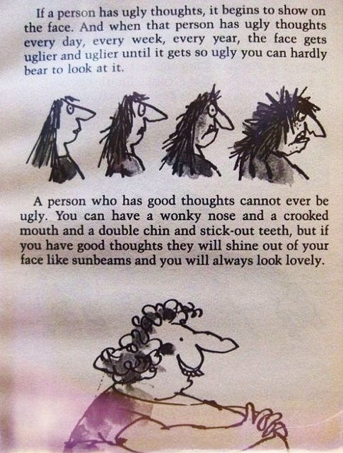 Kindness shines through - good thoughts versus bad thoughts